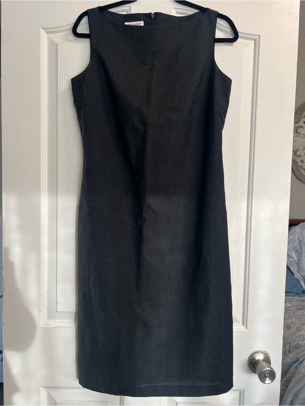 Esprit Black Sleeveless Midi Sheath Dress